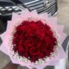 30 Stems Roses with Gypso