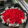 50 Stems Roses with Gypso