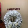 Doughnut Wreath with White Roses