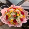 Mixed Standard and Spray Roses with Mum